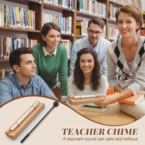 2 Set Hand Chimes for Classroom Meditation Chimes Bells Classroom Management Tools Instrument with Mallet for Meditation Yoga Prayer Teacher School(Single Tone,Black) - color: Black