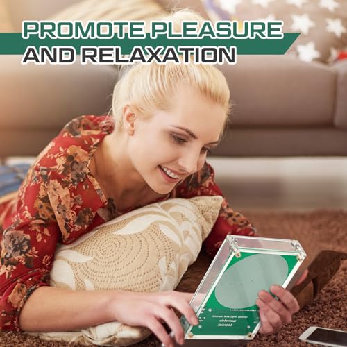 Relaxweex Adjustable Schumann Sine Wave Resonance Generator Ultra Low Frequency Generator Sound Frequency Machine with USB and Acrylic Case(0.1hz-100khz) - color: Green