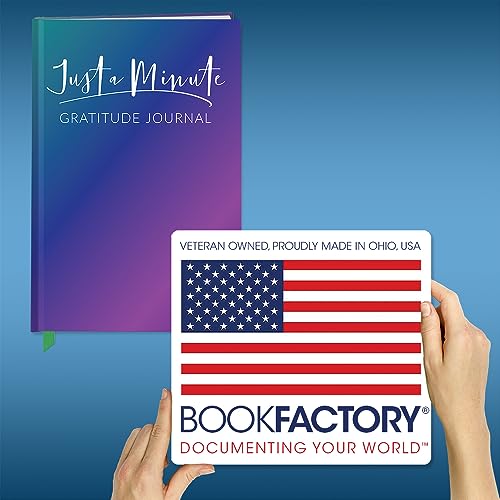 BookFactory Just a Minute Gratitude Journal/A Minute A Day Diary/Mindfulness Log Book - 100 Pages, Soft Touch Laminate Hardbound, 6'' x 9'' (Made in USA) - style: Minute Laminate Hardbound