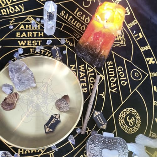 Offering Bowl Prayer Ritual Plate Great for Altar use, Ritual use, Incense Burner, smudging Bowl, Decoration Bowl, offering Bowl (Triple Moon) - style: Triple Moon