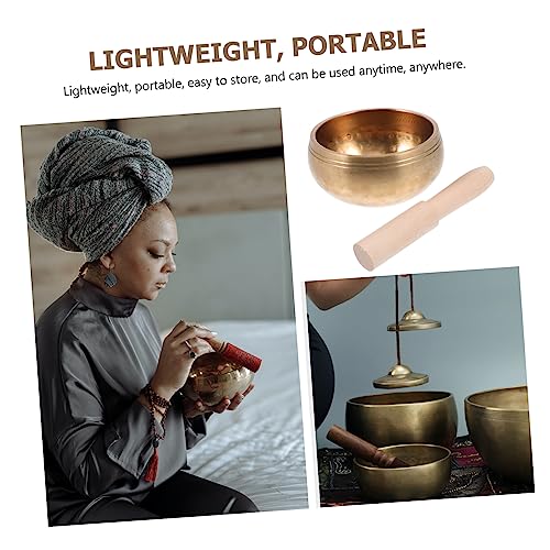 1Set Professional Meditation Singing Bowl with Stick and Gasket for Healing Music for Yoga and
