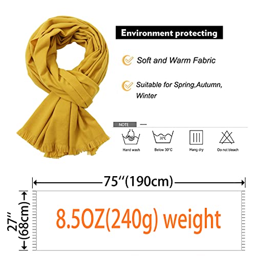 Shawl Wraps for Women Pashmina Shawls and Wraps for Evening Dresses Large Soft Scarf Winter Scarf Wedding Shawl… - color: Yellow