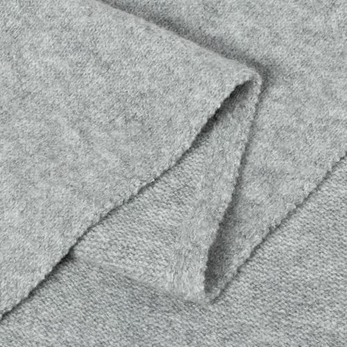 RIIQIICHY Shawl Wrap Women Pashmina Triangle Cape Knit Sweater Scarf for Fall Winter Fashion Accessory - color: Light Grey