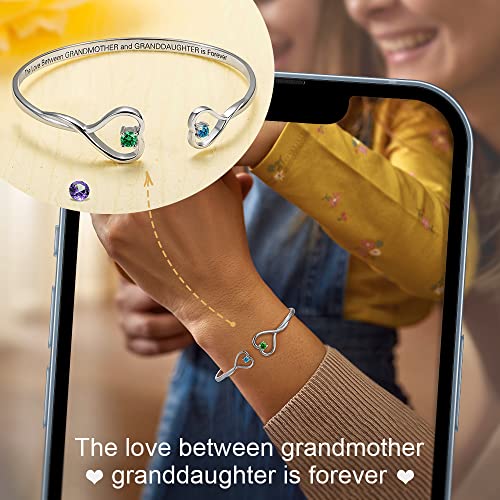 callie Personalized Women Bracelet, Family Bracelet Mother's Day Birthday Gifts for Mom Grandma Wife - color: Brass
