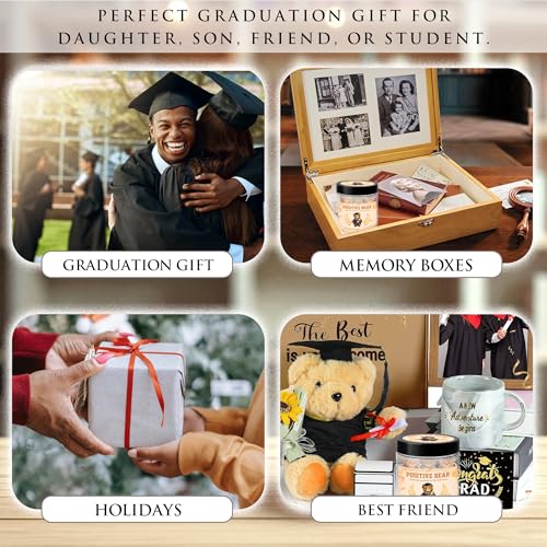 Class Of 2026 Positive Bear Jar, 60 Positive Affirmation Cards, Funny Graduation Gifts 2026 for Daughter Son Him Her College High Middle Congrats Grad Gifts for Friends Student - color: Positive Bear
