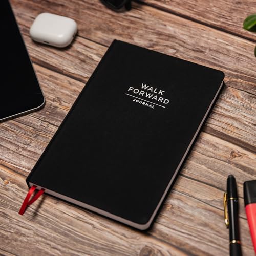 The Walk Forward Journal – (Black) A 60-Day Daily Journal for Spiritual, Emotional, and Personal Growth – Reflection, Mindfulness & Inspiration – Daily Affirmations and Goal-Setting – Undated Life Planner for Women & Men - color: Black