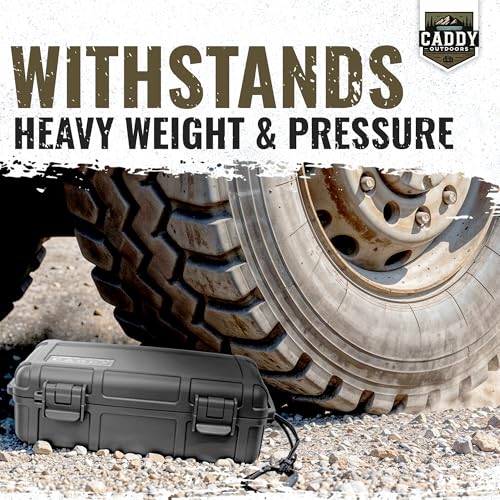 Waterproof Storage Case 1.2 L Capacity – Heavy-Duty Gear Box with Foam, Carabiner & Lanyard – Crushproof, Airtight Outdoor Container for Camping, Hiking, Fishing - color: Dark Gray