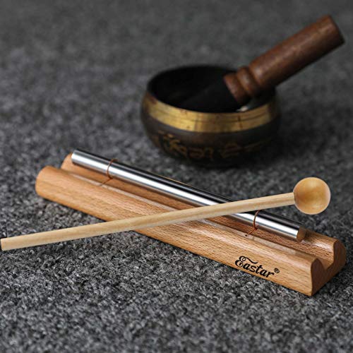 Eastar Bell Chime Hand Chime,Meditation Classroom Bell with Mallet and Cloth Bag Percussion Instrument for Prayer Yoga Eastern Energies Healing and Mindfulness