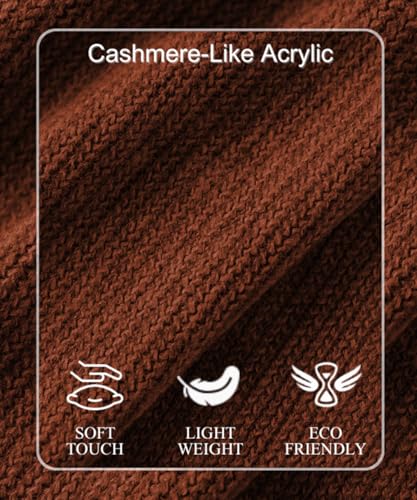Ferand Shawl Wraps for Women, Cozy Lightweight Poncho Cape with Pockets, Warm for Fall Winter Travel - color: Orange