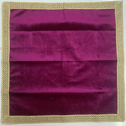 SMMS Spiritual Velvet Table Cloth Altar Tarot Spread (Wine, Small- 46cm*46cm/ 18inch*18inch) - color: Wine, size: Small- 46cm*46cm/ 18inch*18inch