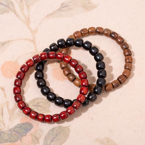 Bracelets Wooden Beaded Bracelet Bangle for Men and Women Elastic Friendship Bracelets Jewelry Gifts