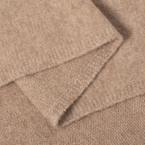 RIIQIICHY Shawl Wrap Women Pashmina Triangle Cape Knit Sweater Scarf for Fall Winter Fashion Accessory - color: Camel