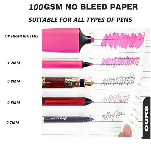 B5 360 Pages Lined Journal with Pen Set,100Gsm Thick Writing Paper Journal Notebook, Journal for Men Women Writing Notebook with Leather Hardcover, Dark Grey(7.7'' x 10'') - color: Dark Grey, size: B5