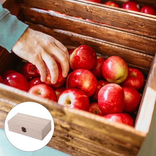 2pcs Wooden Storage Box Set Rectangular Retro Wood Jewelry and Tea Organizer with Flip Lid Natural Finish for Living Space and Packaging