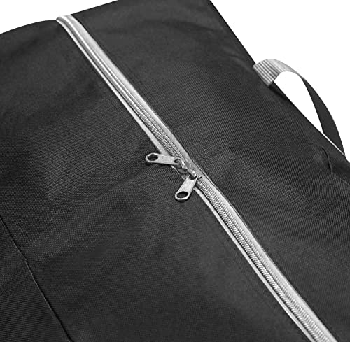 ProPik Christmas Ornaments Accessories Storage Bag Tear-proof Polyester Material 15” X 9.8” X 18.1” With Handles And Full Length Zipper (Black) - color: Black