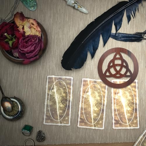 Altar Tile Pentacle Decor for Spiritual Ceremonies and Home Decoration Wood Ritual Object for Altar Supply and Religious Use