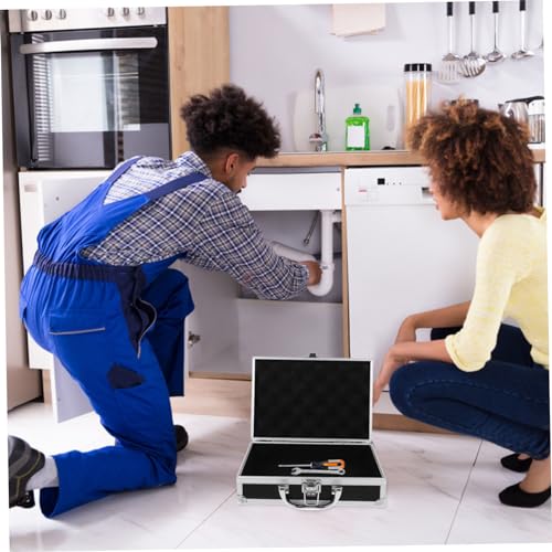 UPKOCH Multi-functional Aluminum Case Storage Box Briefcases for Men Hard Gadget Storage Box Portable
