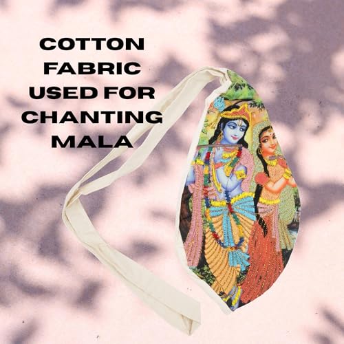 Cotton Japa Meditation Jholi Devotional Print | Traditional Chanting Bead Pouch for Mala | Handcrafted Prayer Accessory