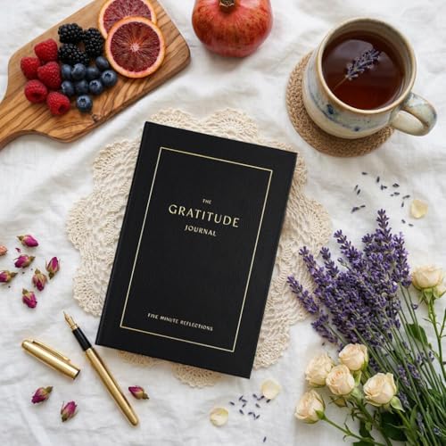 &And Per Se Gratitude Journal – 5 Minute Daily Practice for Women with Prompts & Quotes – Undated Mindfulness & Happiness Notebook (Bold Black) - color: f.Bold Black