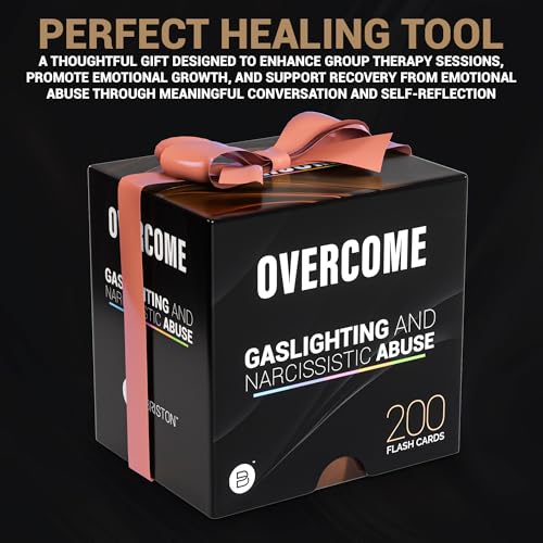 Briston Overcome Gaslighting and Narcissistic Abuse Recovery Cards – 200 Therapy Flashcards for Emotional Healing, Self-Awareness, Healthy Boundaries, Trust Building, and Mental Health Support