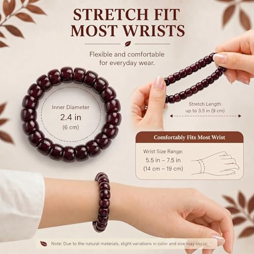 Long tiantian Bodhi Fidget Bracelet for Women Natural Mudi Bodhi Seed Stretch Bracelets Protection Healing Jewelry Anxiety Relief Items - color: A1