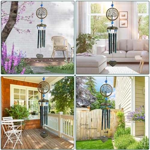 ASTARIN Wind Chimes Outside Unique Tree of Life Wind Chime All Metal Wind Chimes for Love One Gifts for Mom, Grandma, Daughter, Decoration for Home, Garden, Patio, Backyard(29”) - size: 29" Tree