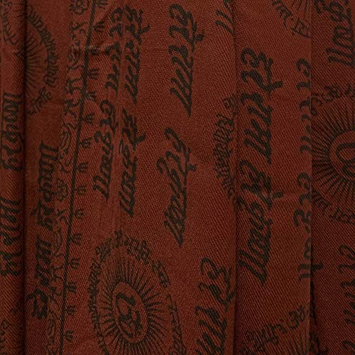 Yoga Om Hare Rama Hare Krishna Meditation Prayer Shawl Scarf Stole (Maroon)