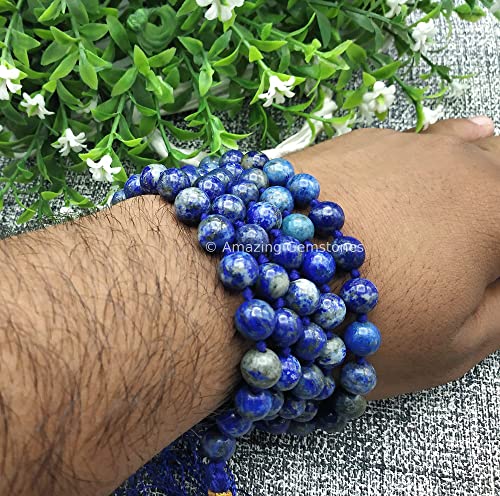 Amazing Gemstone Japa Mala 108 Prayer Beads Necklace and Wrist Mala Bracelet for Meditation