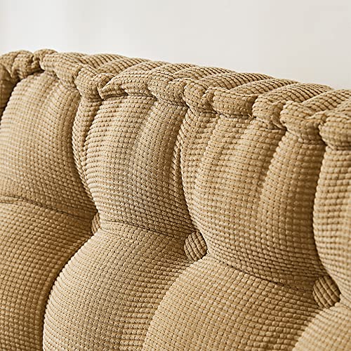 DormCo Rainha - Ultra Thick Tufted Floor Pillow - Natural Tan 23.60" x 40.15" x 7.85"D - color: Natural Tan