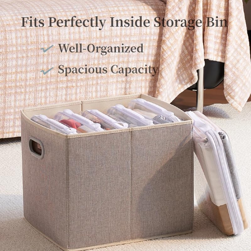6-Pack Clear Bag Hard Shell Zipper Case with Handle, 1.3mm Thick Rigid Pouch for Craft Organizers and Storage, Large 12.6" Square Containers for Board Games, Puzzles & Toys - size: 6 Handle XL