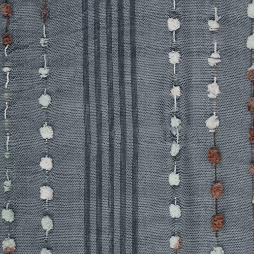 DEMDACO Textured Stripe Grey Mix One Size Fits Most Polyester Fabric Poncho Shawl