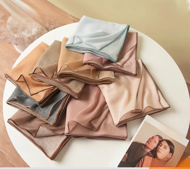 Luxury Cashmere Pashmina Style Shawl - Silk & Wool Blend Scarf, Lightweight Skin-Friendly Wrap - color: Camel
