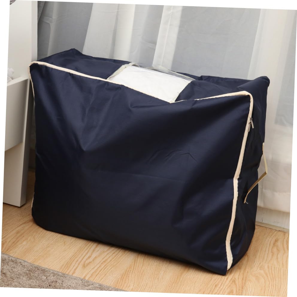 SOLUSTRE Extra Large Quilt Storage Bag Oxford Luggage Bag Washable Home Storage Organizer Organizer Clothing Container Case