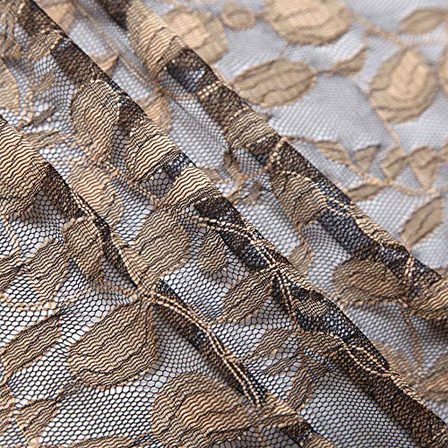 Cindy and Wendy Lightweight Soft Leaf Lace Fringes Scarf Bridal Veils shawl for Women - color: Black & Coffee