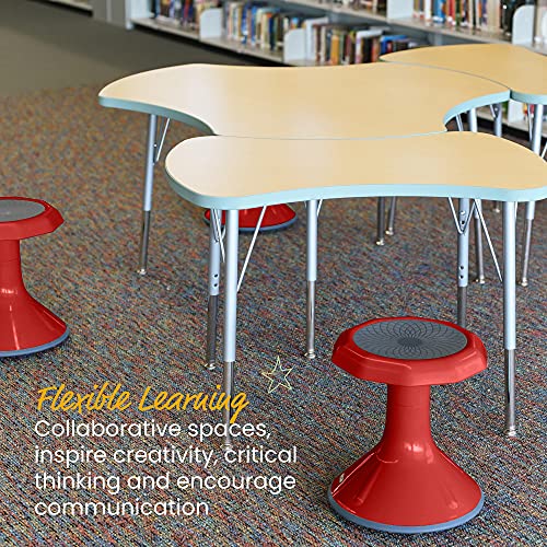 ECR4Kids ACE Active Core Engagement Wobble Stool, 15-Inch Seat Height, Flexible Seating, Red - color: Red