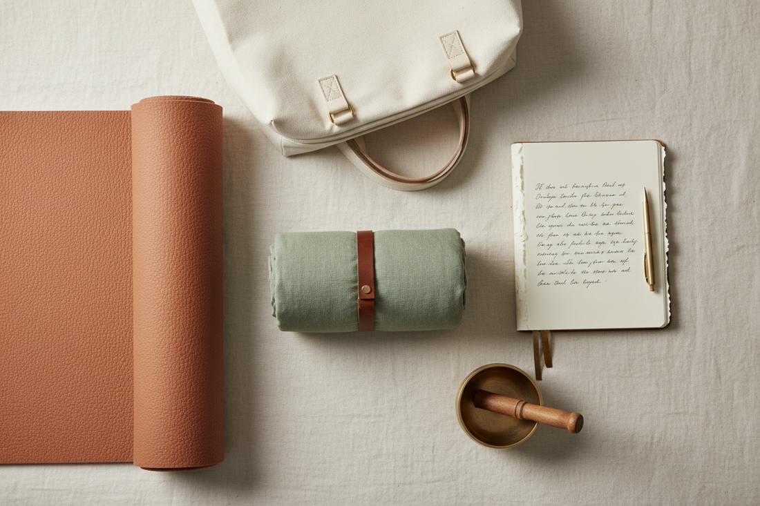 Explore travel meditation essentials such as compact cushions, foldable mats, journals, singing bowls, and carry bags for staying grounded anywhere.