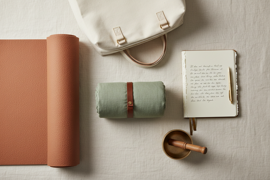Explore travel meditation essentials such as compact cushions, foldable mats, journals, singing bowls, and carry bags for staying grounded anywhere.