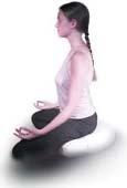 Blue Lotus Kapok Crescent Heart Meditation Cushion - Natural