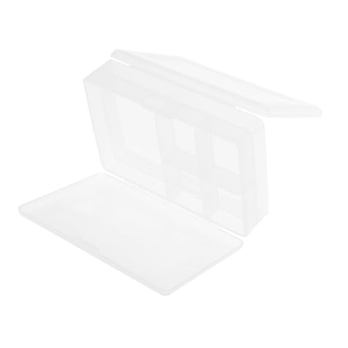 COLLBATH 4pcs Storage Box Transparent Plastic Parts Organizer with Compartments for Jewelry Tools and Small Items Lightweight and Portable Design