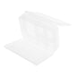COLLBATH 4pcs Storage Box Transparent Plastic Parts Organizer with Compartments for Jewelry Tools and Small Items Lightweight and Portable Design