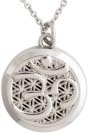 Wild Essentials Silver Aum Om Necklace Essential Oil Diffuser 6 Refill Pads, Calming Aromatherapy Gift Set, Customizable Color Changing, Perfume - color: Silver Aum, size: 0 Oils