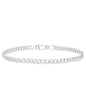 IEFWELL S925 Sterling Silver 14K Real Gold Plated Bracelet Hypoallergenic 4mm Diamond Cut Cuban Link 6.5 7 7.5 8 8.5 9 Inches for Men Women Jewelry Gifts