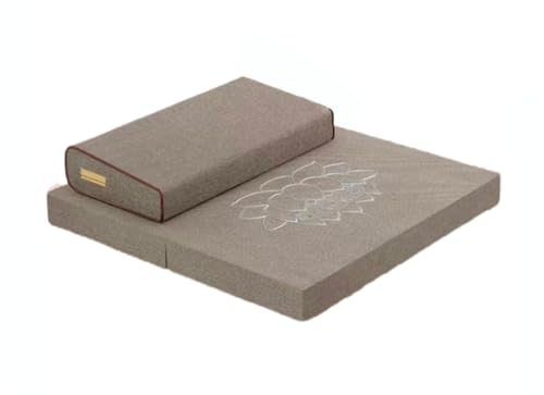 Meditation Cushion Set,Floor Pillows Seating for Adults Meditation,Large Rectangular Zen Pad and Foldable Square Floor Pillows,Yoga Mats,Washable Cover(Size:60x60cm(24x24inch),Color:Gray) - color: Gray, size: 60x60cm(24x24inch)