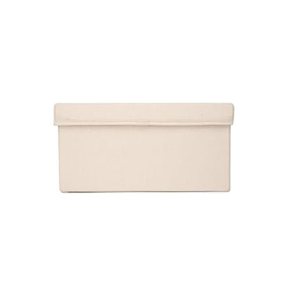 Foldable Storage Bins with Lids Cotton Canvas Rectangular Storage Box Ideal for Organization Lightweight and Durable (S) - size: ‎13.77x 11.02 x 7.08"
