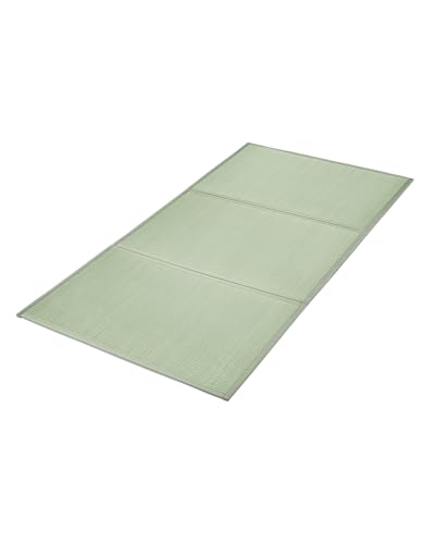 VEVOR Japanese Tatami Mat, Twin XL - 39'' x 80'' Foldable Tatami Mattress, 100% Natural Rush Grass, Floor Mattress with Non-Slip Backing & Natural Rush Scent, Tatami for Sleeping, Meditation, Yoga - color: Light Green, size: Twin XL - 39'' x 80''