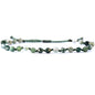 Natural Faceted Gemstone Bead Bracelet, Adjustable Waterproof Wax Cord, Hand-Knotted Design - color: Moss Agate