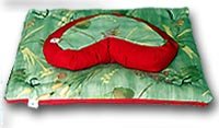 Blue Lotus Kapok Crescent Heart Meditation Cushion - Natural