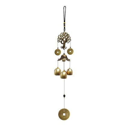 Wind Chimes Outdoor Fortune Tree WindChimes Metal Bells Wind Chime Christmas Decor Home Garden Hanging Decoration Gift One Size