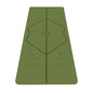 Liforme Travel Yoga mat – Patented Alignment System, Warrior-Like Grip, Non-Slip, Eco-Friendly, Ultra-Lightweight and Sweat Resistant, Made with Natural Rubber - color: Olive