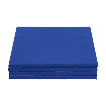 ECR4Kids SoftZone Play Patch Activity Mat Squares, Modular Playmat, Blue, 4-Pack - color: Blue